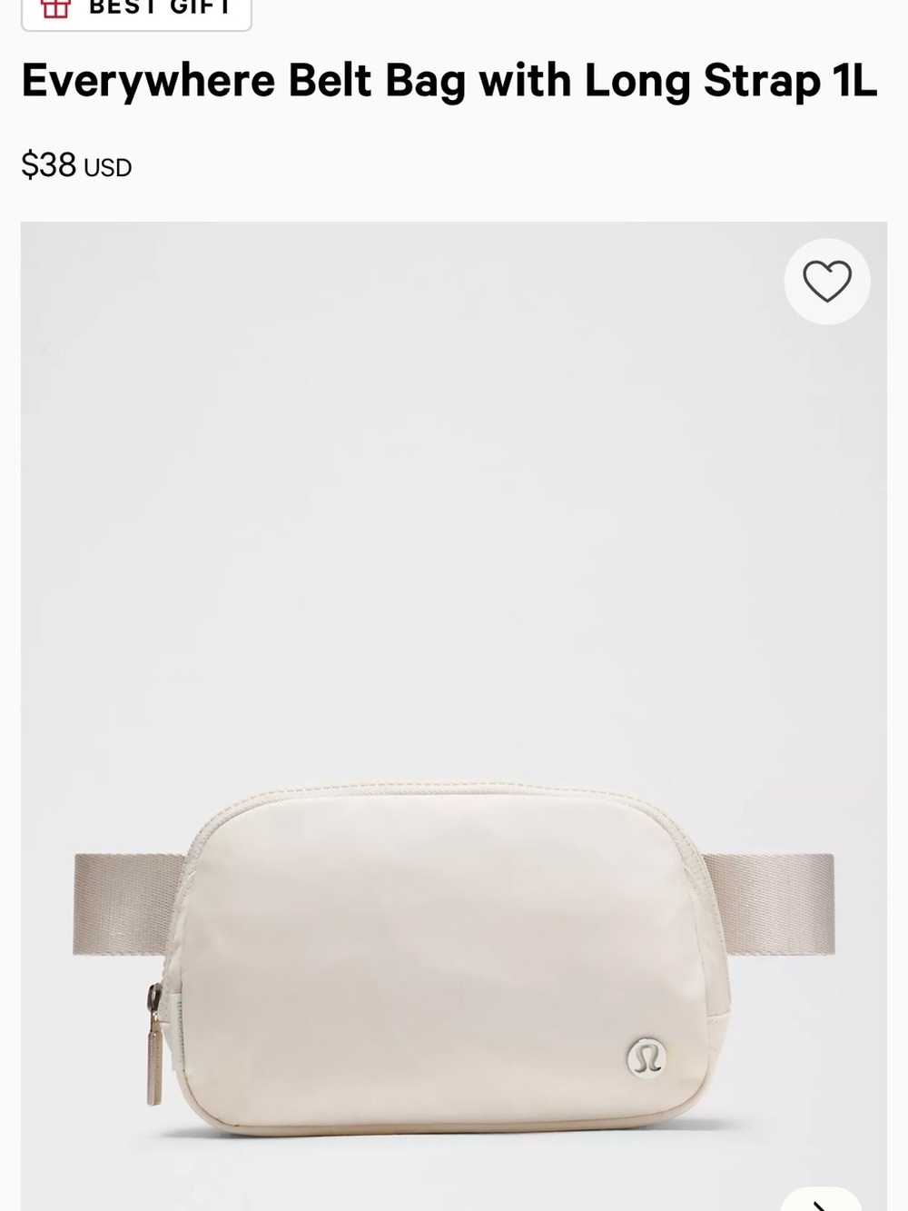 lululemon athletica Everywhere Belt Bag in Cream